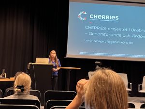 Lena Uvhagen, Regional project manager for CHERRIES in Örebro County presents regional results